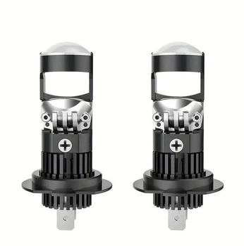 Автомобильные LED лампы мини линза H7 70W 12V в штатное места, ближний свет 15000Lm 6000K с обманками