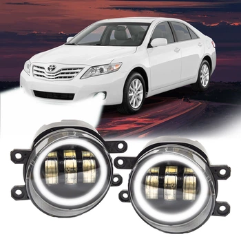 Toyota Camry 40. Противотуманные LED (лэд) фары 30W + дхо габарит Тойота Камри кузов 40, 2006-2011.