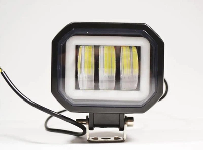 LED фара + Ангельские глазки + фара с линзой и свето-теневой границей!! 30W 12-24V