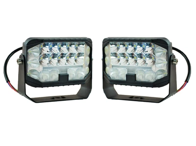LED фара прямокутна (2шт) 81W ближній + дальній та жовтий габарит 12-24V (13x8,5x5СМ) фари на трактор МТЗ