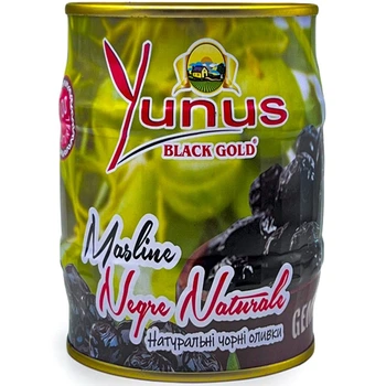 Маслини в’ялені з кісточкою в металевій банці Yunus Black Gold 1000г