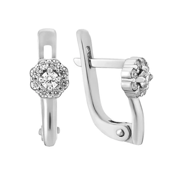 Серьги серебряные фантазия с россыпью Silver Style (20581.20 sku:2300104229528)