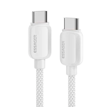 Кабель ESSAGER Breeze USB-C to USB-C PD 100W 5A 2m White (EXCTT1-WLA02-P)