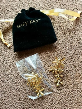 Серьги Mary Kay цветы золотистый