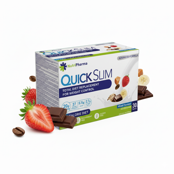 Коктейль Quick Slim "Мікс смаків", 30 саше по 23 г Протеїновий замінник їжі для схуднення та контролю ваги