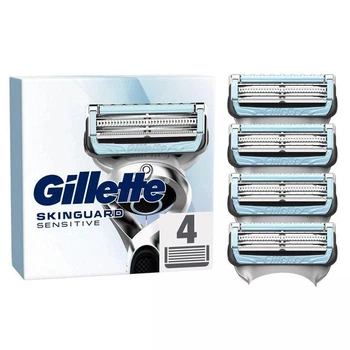 Сменные кассеты (лезвия) для бритья Gillette SkinGuard Sensitive 4 шт в упаковке (JNyB3m)