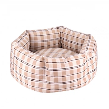 Лежанка для Собак та Котів BronzeDog Comfort Кругла Бежева 35 см (1212114)