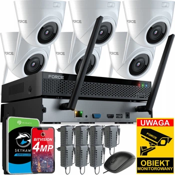 Комплект моніторингу Force Wifi 6x IP-камера 4 мп Білий