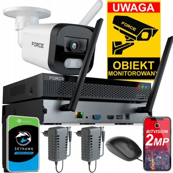 Комплект мониторинга Force 1x IP-камера WiFi 2 мп ночная сьемка