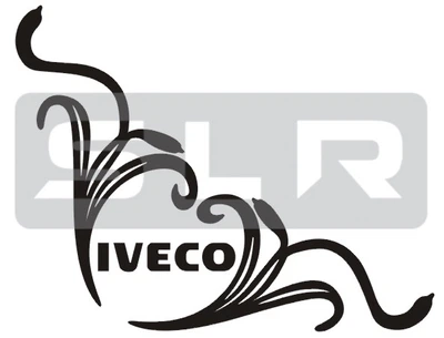 Наліпка на бічне скло плотерна Логотип IVECO кутом 32х32 см (2-шт компл.)