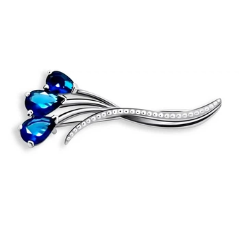 Серебряная брошь (9533-2)