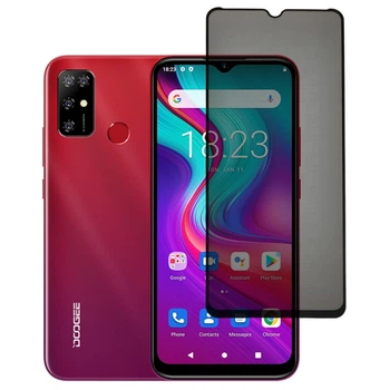 Защитное стекло Fiji Privacy для Doogee X96 / X96 Pro антишпион Anti-peeping полная проклейка черный