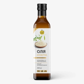 Олія Кунжутна ТМ "Корисна олія" холодного віджиму 250 мл (4821548454560)