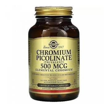 Хром піколінат (Chromium picolinate) 500 мкг 120 капсул SOL-00872