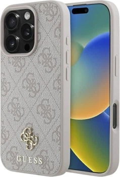 Etui plecki Guess 4G Small Classic MagSafe do Apple iPhone 16 Pro Pink (GUHMP16LP4SM4MP)