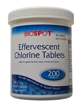 Таблетки для создания дезинфицирующего раствора BIOSPOT (3,25g NaDCC) 200 шт