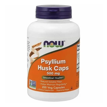 Псиллиум шелуха семян подорожника (Psyllium Husk) 500 мг 200 капсул NOW-05970