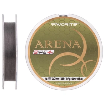Шнур Favorite Arena PE 150m (silver gray) #0.175/0.071mm 3.5lb/1.4kg