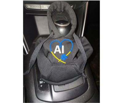 Чехол кофта Худи аксессуар на КПП Car Hoodie АІ киевская область черный подарок автомобилисту