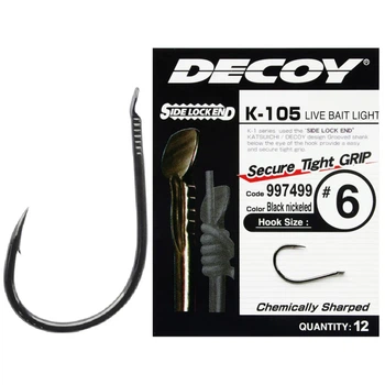 Крючок Decoy K-105 Live Bait Light #9 (12 шт/уп)