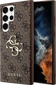 Панель Guess 4G Big Metal Logo для Samsung Galaxy S24 Ultra Brown (GUHCS24L4GMGBR)