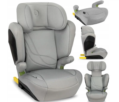 Детское автокресло бустер MoMi MEI Grey Isofix для детей ростом 100-150 см широкое автокресло с изофиксом автокресло бустер детское Isofix для авто кресло в авто для детей бустер детский