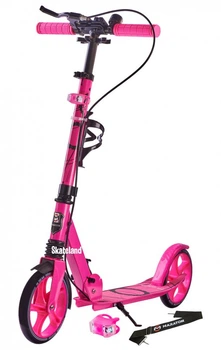 Самокат двухколесный Maraton Rider Pink с амортизатором и ручным тормозом
