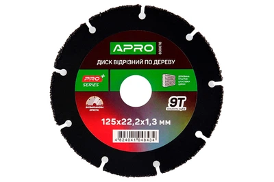 Диск відрізний по дереву Apro 125 x 22.2 мм x 9T PRO (830078)