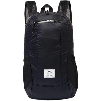 Рюкзак компактний надлегкий Naturehike Ultralight NH17A012-B 18 л чорний вага 200 г матеріал 30D нейлон (6927595718674)