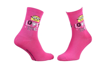Носки MinionS Minion+LOVES ME Темно-розовый Дети 36-41