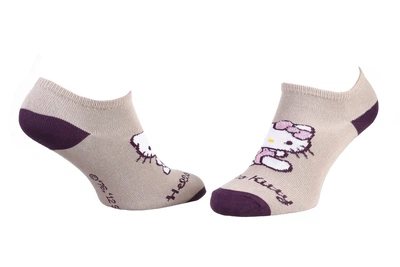 Носки HELLO KITTY COURT бледно-серо-желтый, фиолетовый Дит 35 - 41