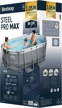 Каркасний басейн Bestway Power Steel + 5-в-1 + ChemConnect 305 x 200 x 84 см 10 x 6FT (6941607365946)