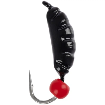 Мормышка вольфрамовая Viking Fishing Shrimp+bead 0.64g 8mm Black+R (5шт)