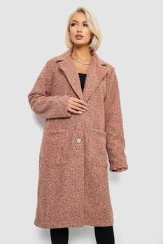 Пальто женское без подкладки, цвет пудровый, XXXL-4XL, 257R99