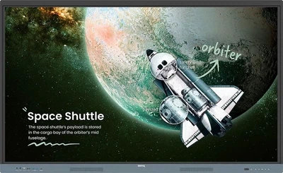 Интерактивная доска BenQ RE7504, 75', 3840x2160 (IPS, 8 мс, 10-bit, 9H) , 8Gb / 64Gb, 2x20 Вт, GLan, VGA / 4xHDMI, 2xType-C (65
