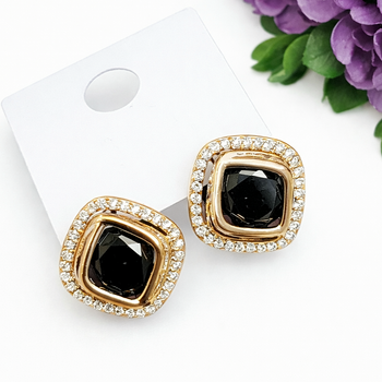 Серьги Xuping Jewelry длина 1.5см ширина 1.5см медицинское золото позолота 18К с1551