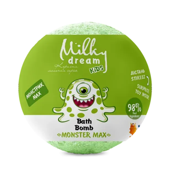 Дитяча бомба для ванни Milky Dream kids “Монстрик Max” з сюрпризом, 100 г