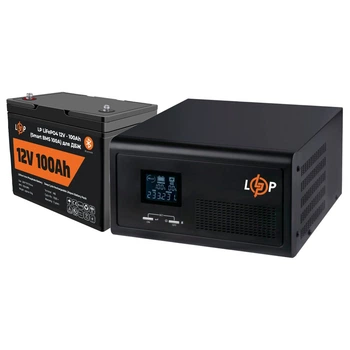 Комплект резервного питания для котла LP (LogicPower) ИБП + литиевая (LiFePO4) батарея (UPS 1000VA + АКБ LiFePO4 1280W)
