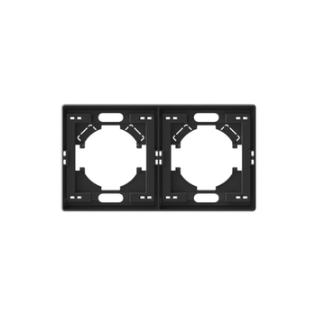Рамка вугільно-чорна на 2 місця горизонтальна VIDEX NOTA (VF-NT-FR2H-BL)