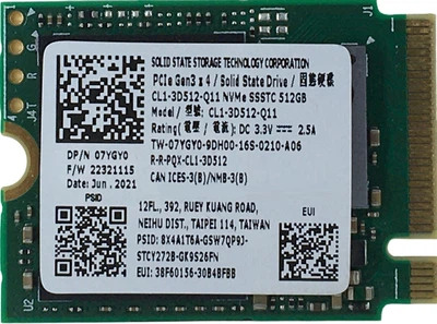 SSD диск LiteOn 512GB M.2 2230 PCIe 3.0 x4 NVMe TLC (CL1-3D512-Q11) (б/в)