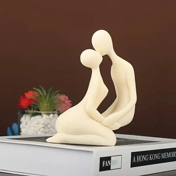 Фигурка Поцелуй, 10,5х13,5 см, белая (3006387)