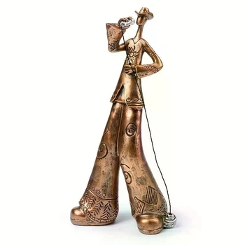 Фигурка Джазовый музыкант (певец), 26,5х6,5 см, бронза (3006362)