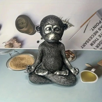 Фигурка Медитирующая Обезьяна 10х13 см (3006407)