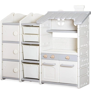 Детская кухня-стеллаж Master Chef Mealux KD-E154 White белый, 143х36х120 см