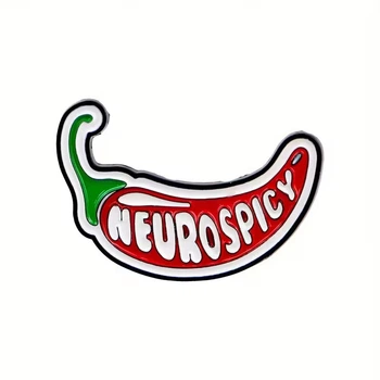 Значок BROCHE брошь бижутерия Медицина Neurospicy Перчик красный BRGV115265