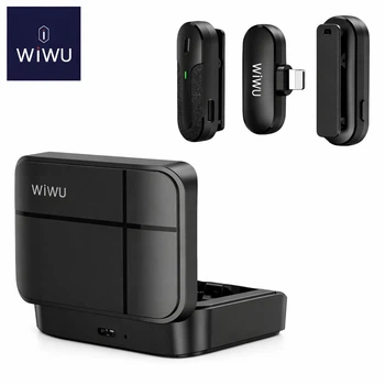 Беспроводной микрофон WIWU WM002 Lightning с шумоподавлением для телефона Петличка для айфона и самсунг с кейсом