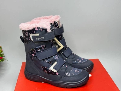 Подростковые детские зимние сапоги Superfit Crystal Gore-Tex 35 р синий / розовый