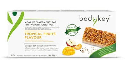 Батончик для замены приемов пищи со вкусом тропических фруктов Amway Nutrilite Bodykey 14 батончиков 812г
