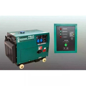 Генератор дизельний однофазний 5.0-5.5 kW Greenfield LDG6500S з панеллю ATS Електрогенератор