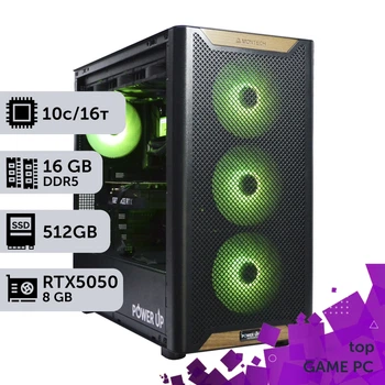 Игровой компьютер GamePC TOP #551 Core i5 14400F/16 GB/SSD 512GB/GeForce RTX 5050 8GB сборка для киберспорта современных игр стрима